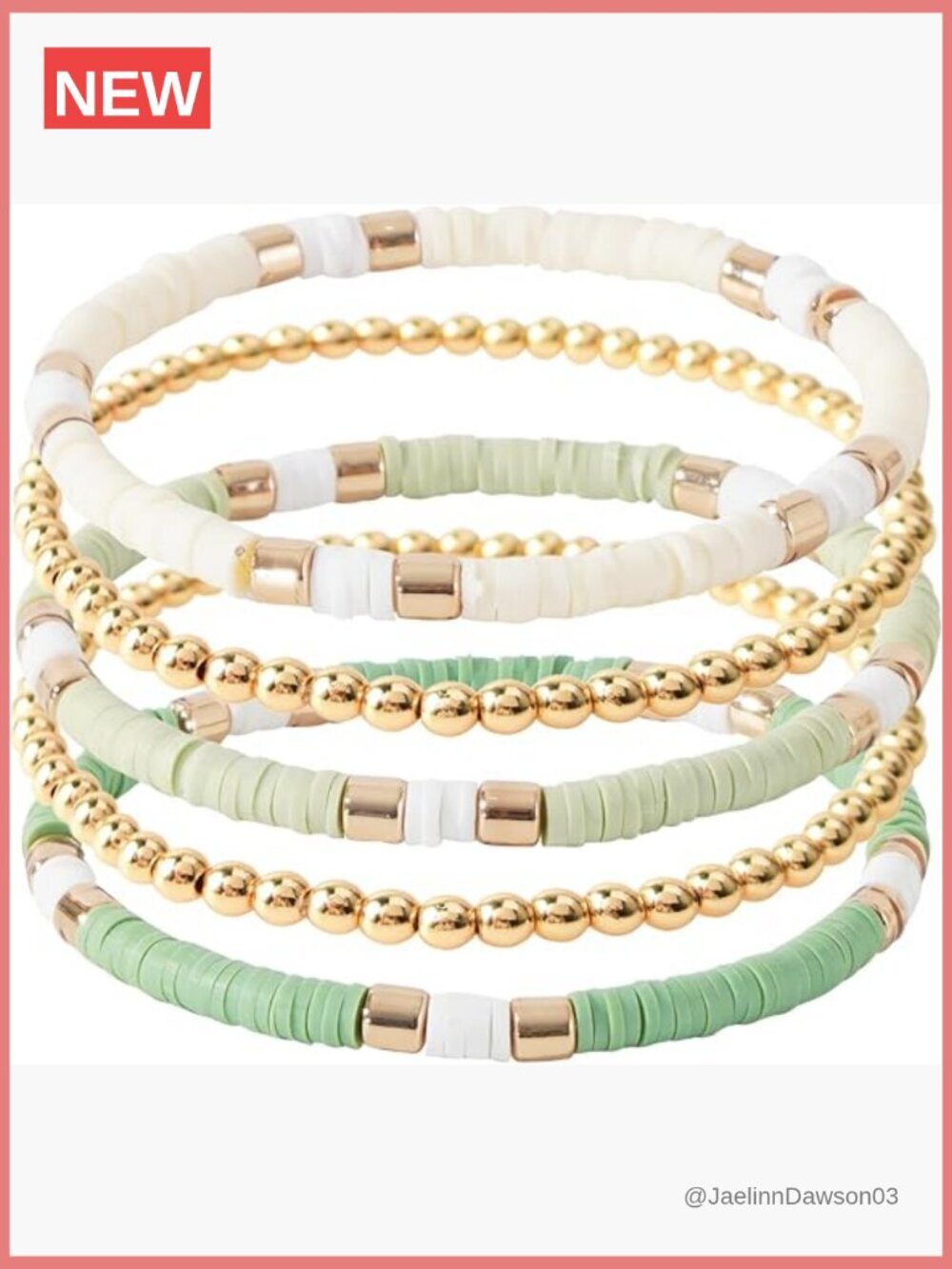 Heishi Clay Bead Stretch Bracelets Set Bohemian Stackable Surfer